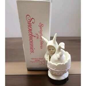 SnowBunnies Dept 56 Snowbabies Double Yolk Springtime Stories  NIB w/Papers, Box